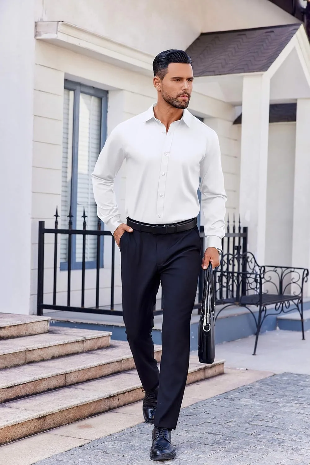 COOFANDY Mens Dress Shirt Long Sleeve Wrinkle Free Formal Shirts Business Casual Button Down Shirts