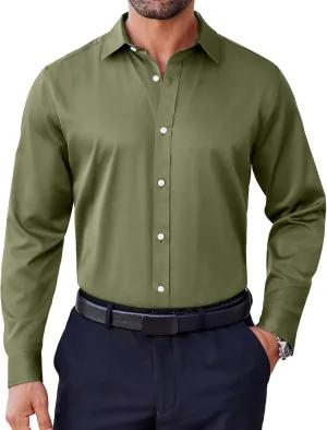 COOFANDY Mens Dress Shirt Long Sleeve Wrinkle Free Formal Shirts Business Casual Button Down Shirts