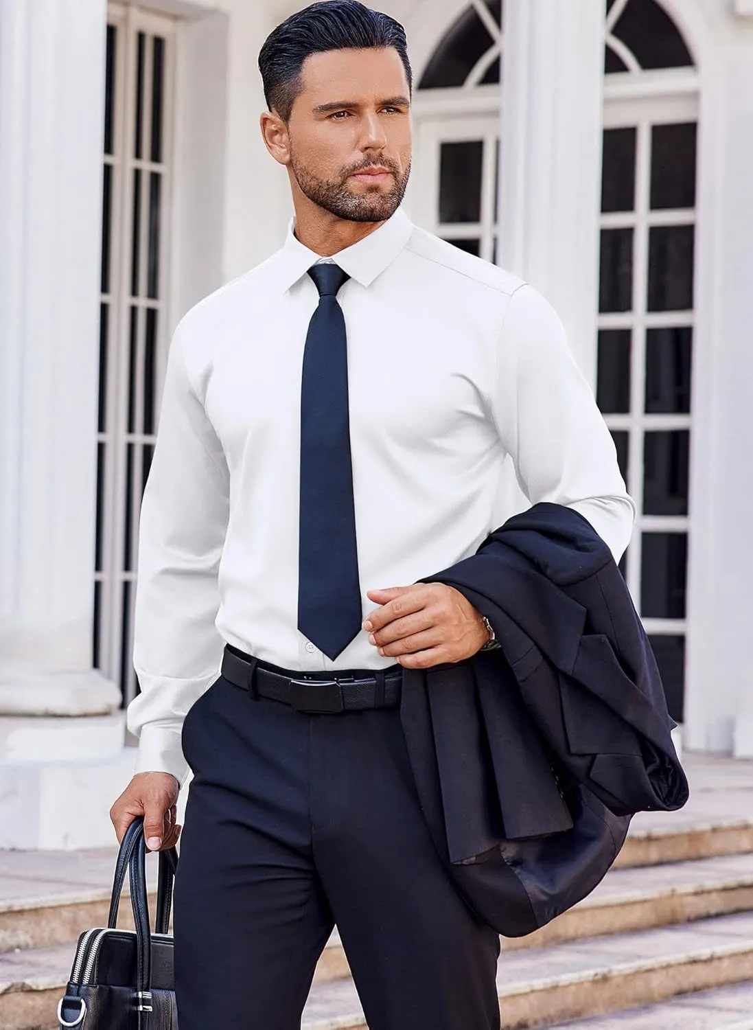 COOFANDY Mens Dress Shirt Long Sleeve Wrinkle Free Formal Shirts Business Casual Button Down Shirts