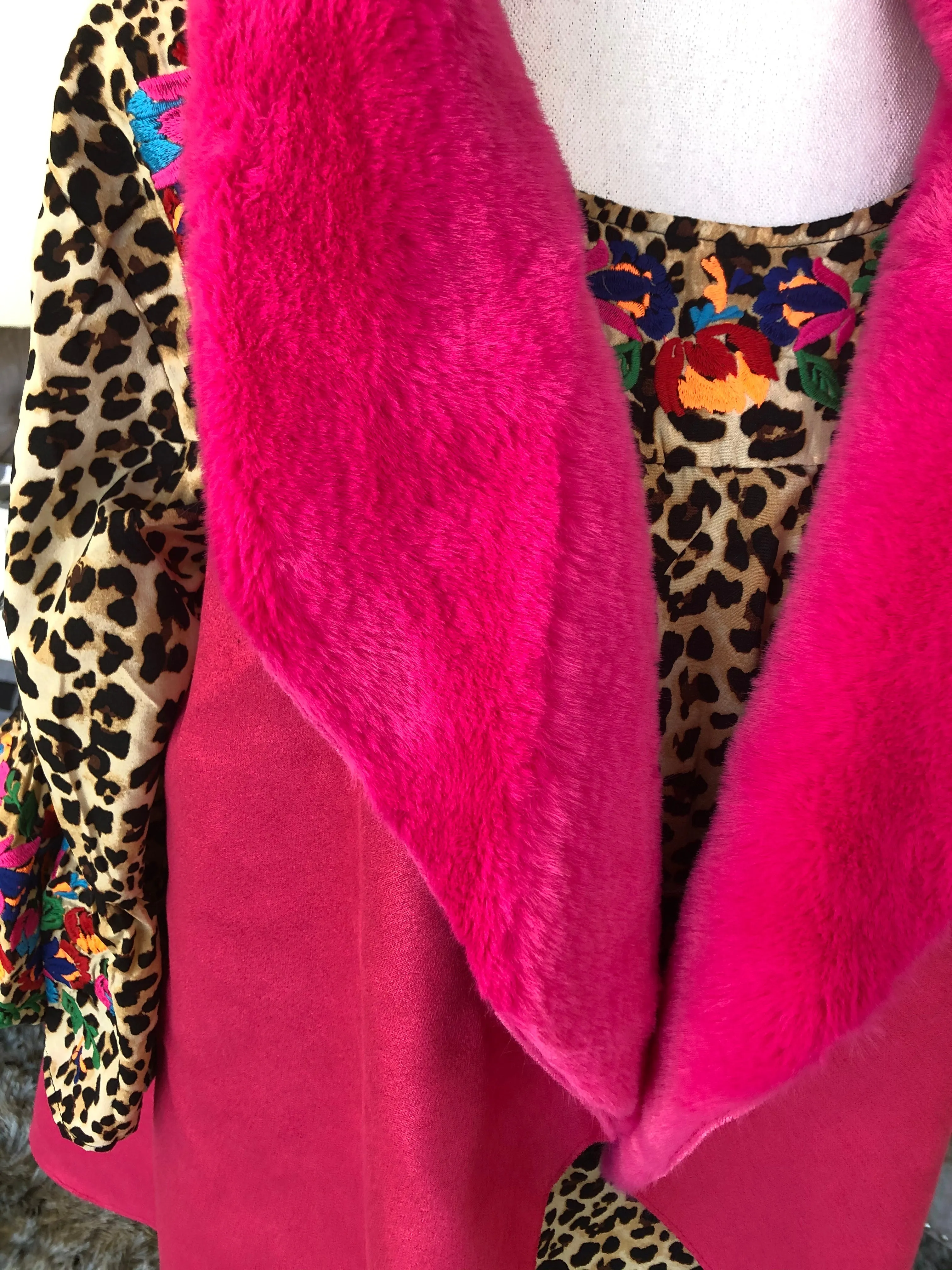 Fuchsia Faux Fur Vest