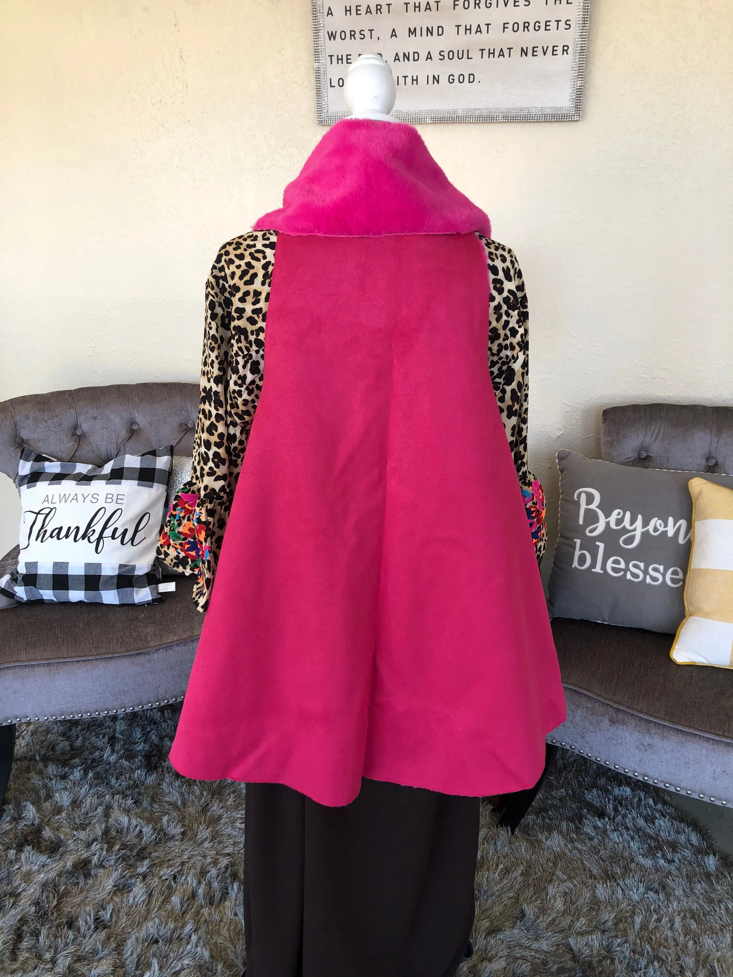Fuchsia Faux Fur Vest