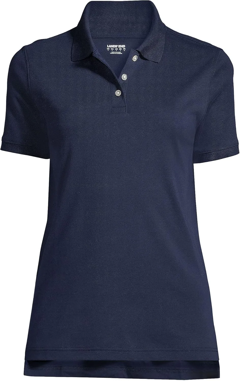 Lands' End School Uniform Women's Short Sleeve Interlock Polo Shirt