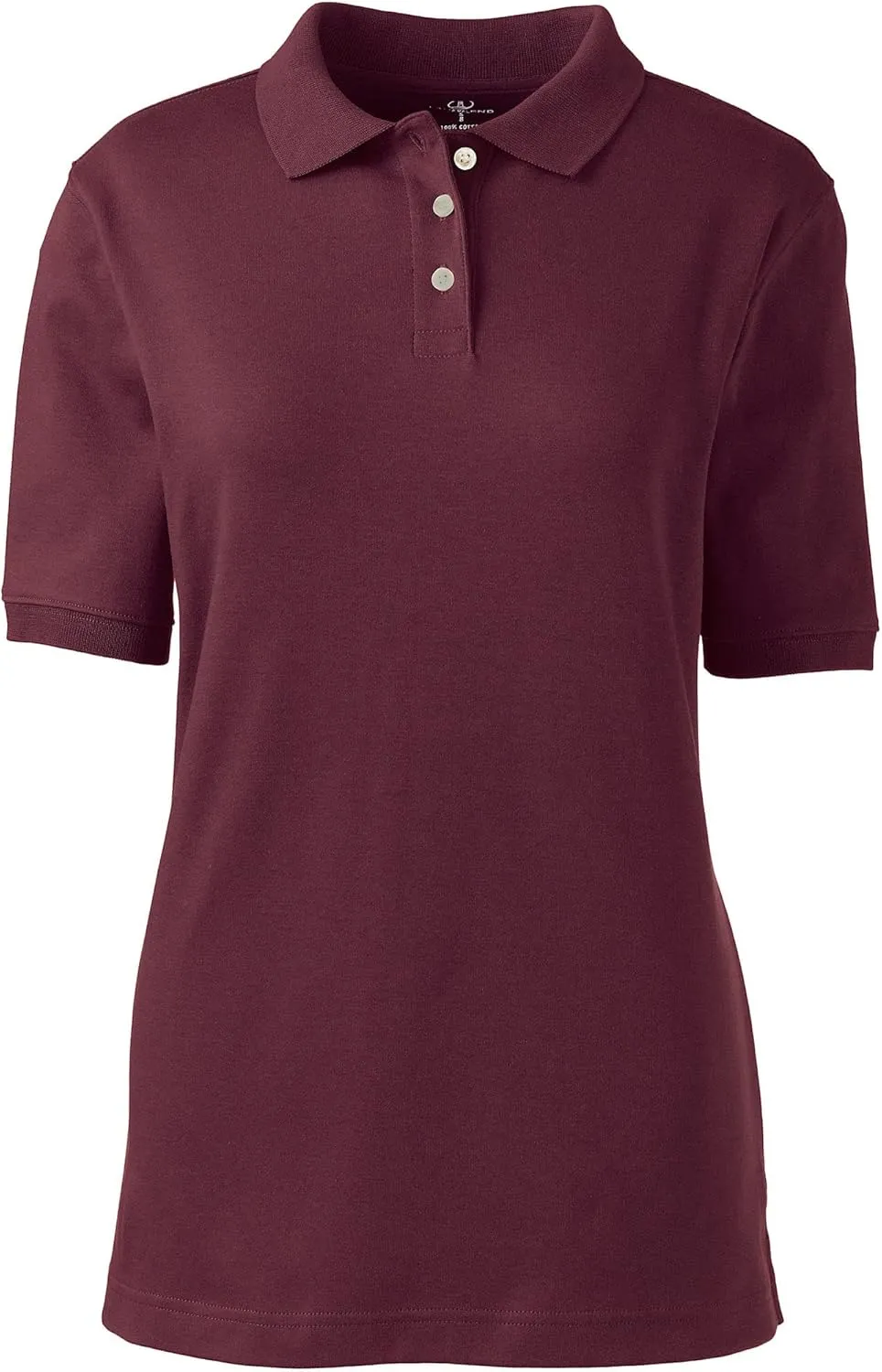 Lands' End School Uniform Women's Short Sleeve Interlock Polo Shirt