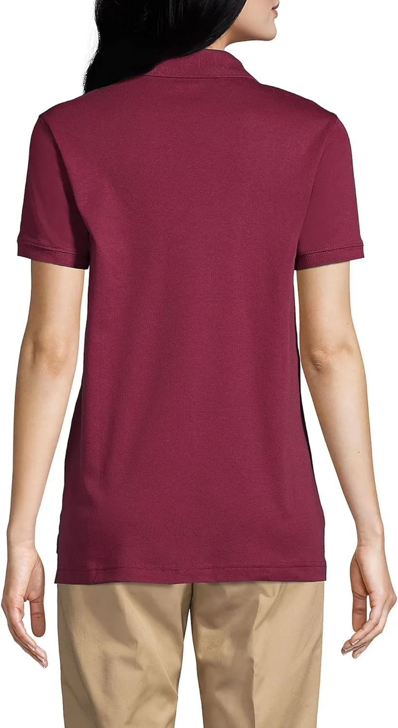 Lands' End School Uniform Women's Short Sleeve Interlock Polo Shirt