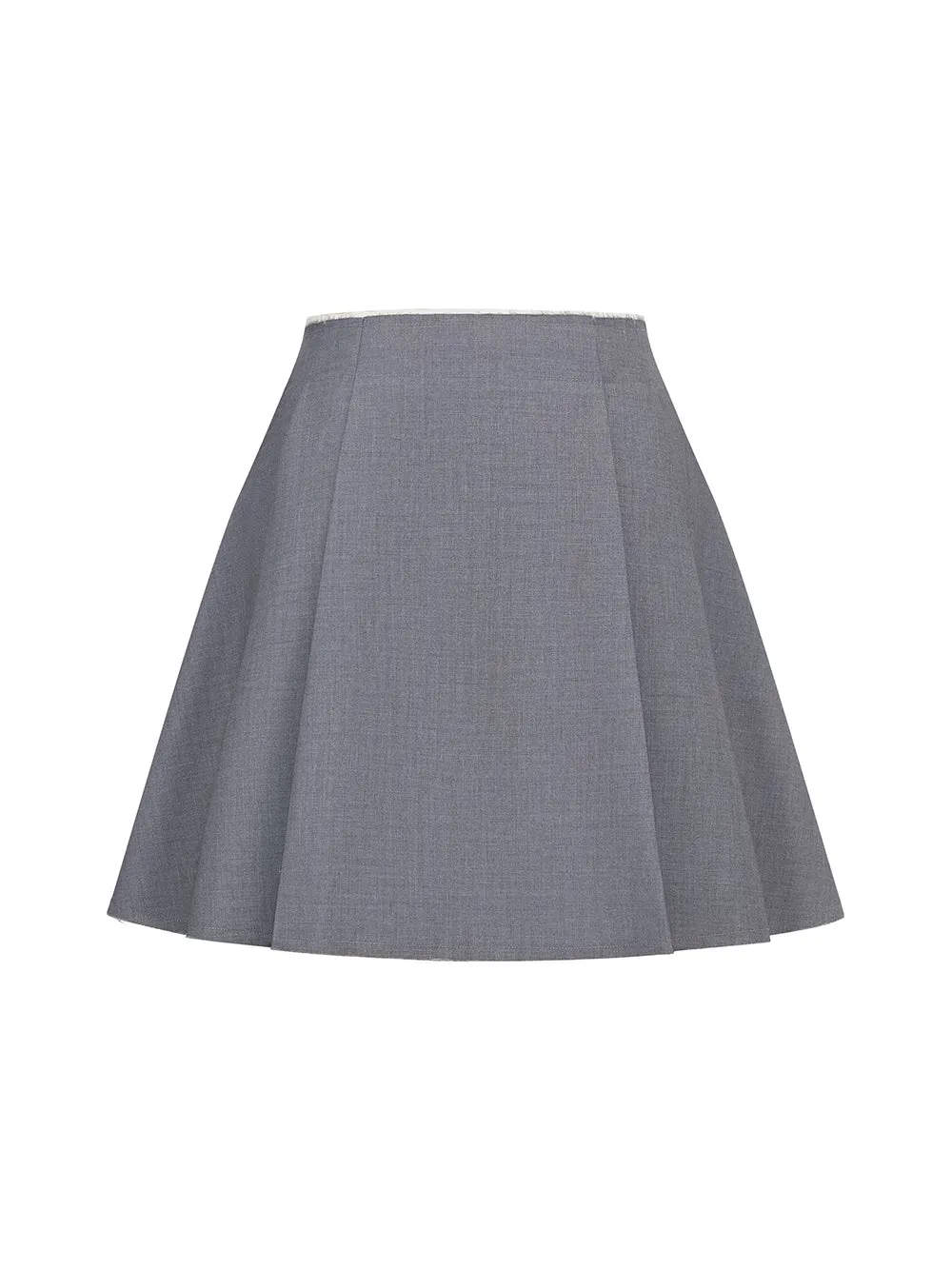 MUKZIN Versatile Gray Slimming Preppy Skirt