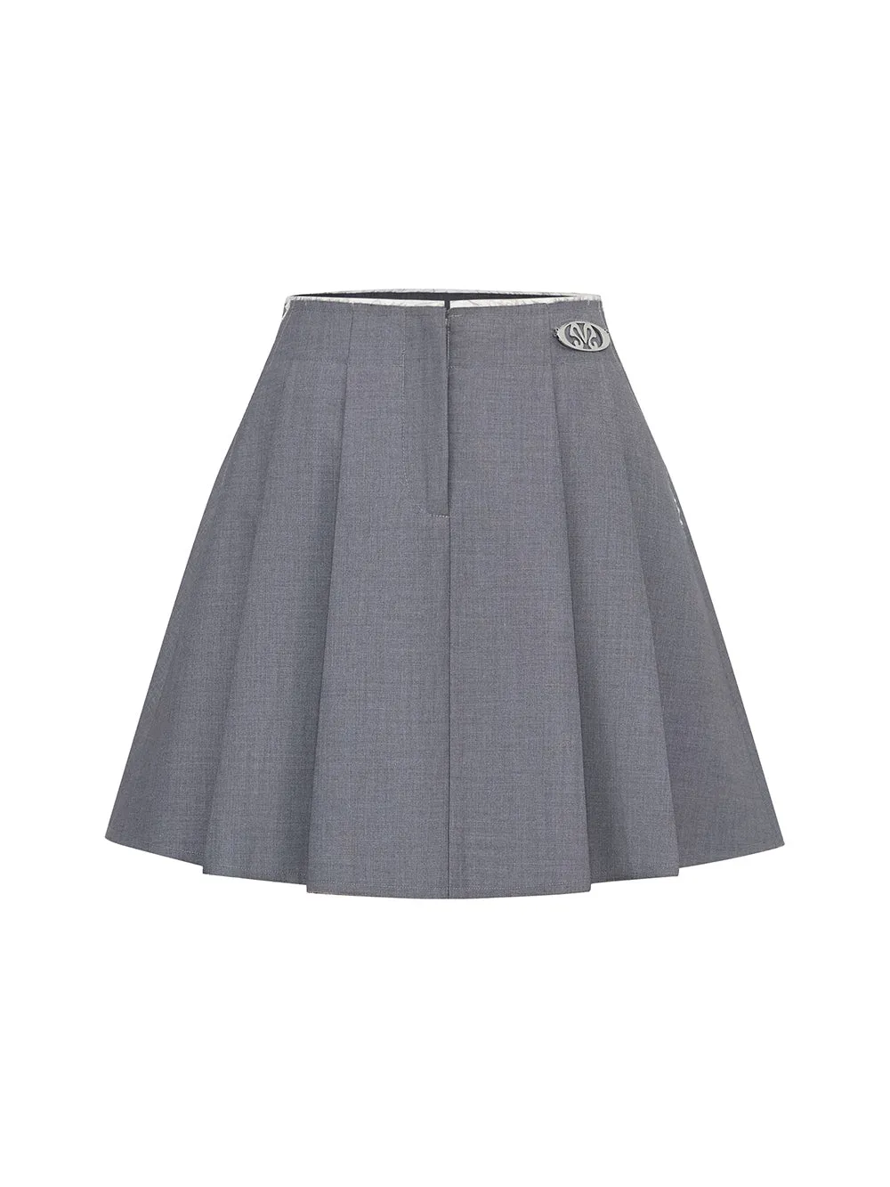MUKZIN Versatile Gray Slimming Preppy Skirt
