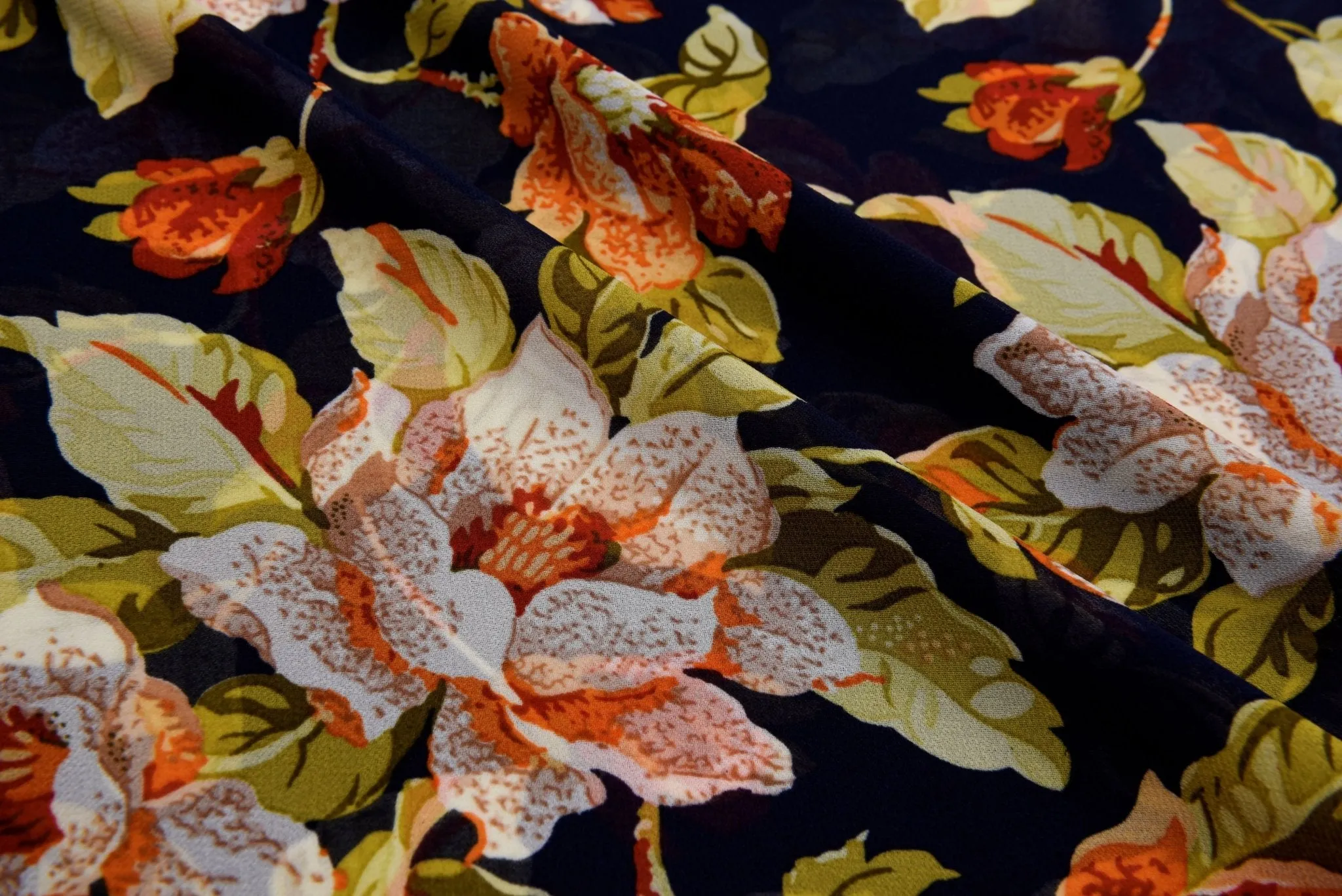 Orchid Opulence Chiffon Georgette Digital Print Fabric - #168