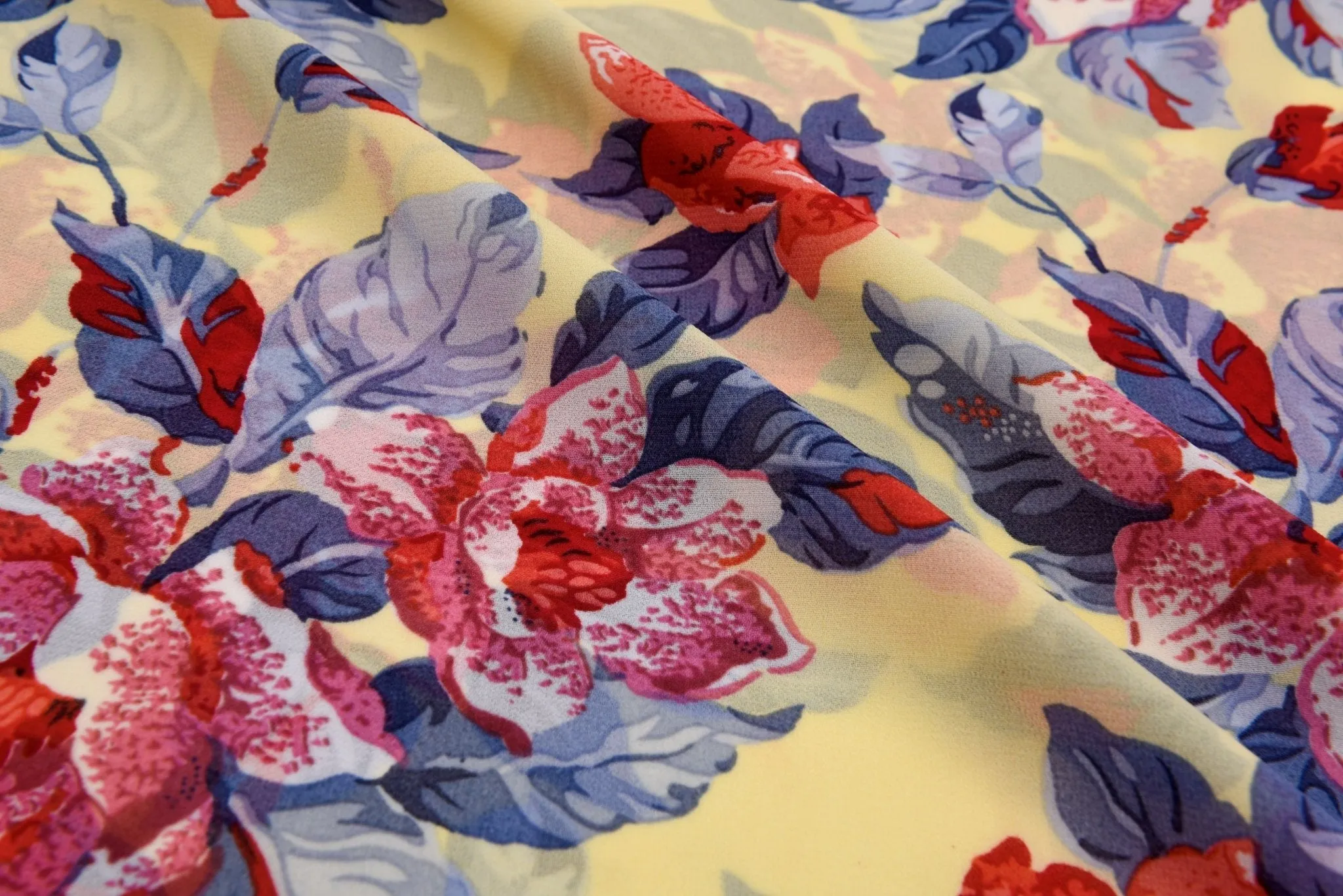 Orchid Opulence Chiffon Georgette Digital Print Fabric - #168