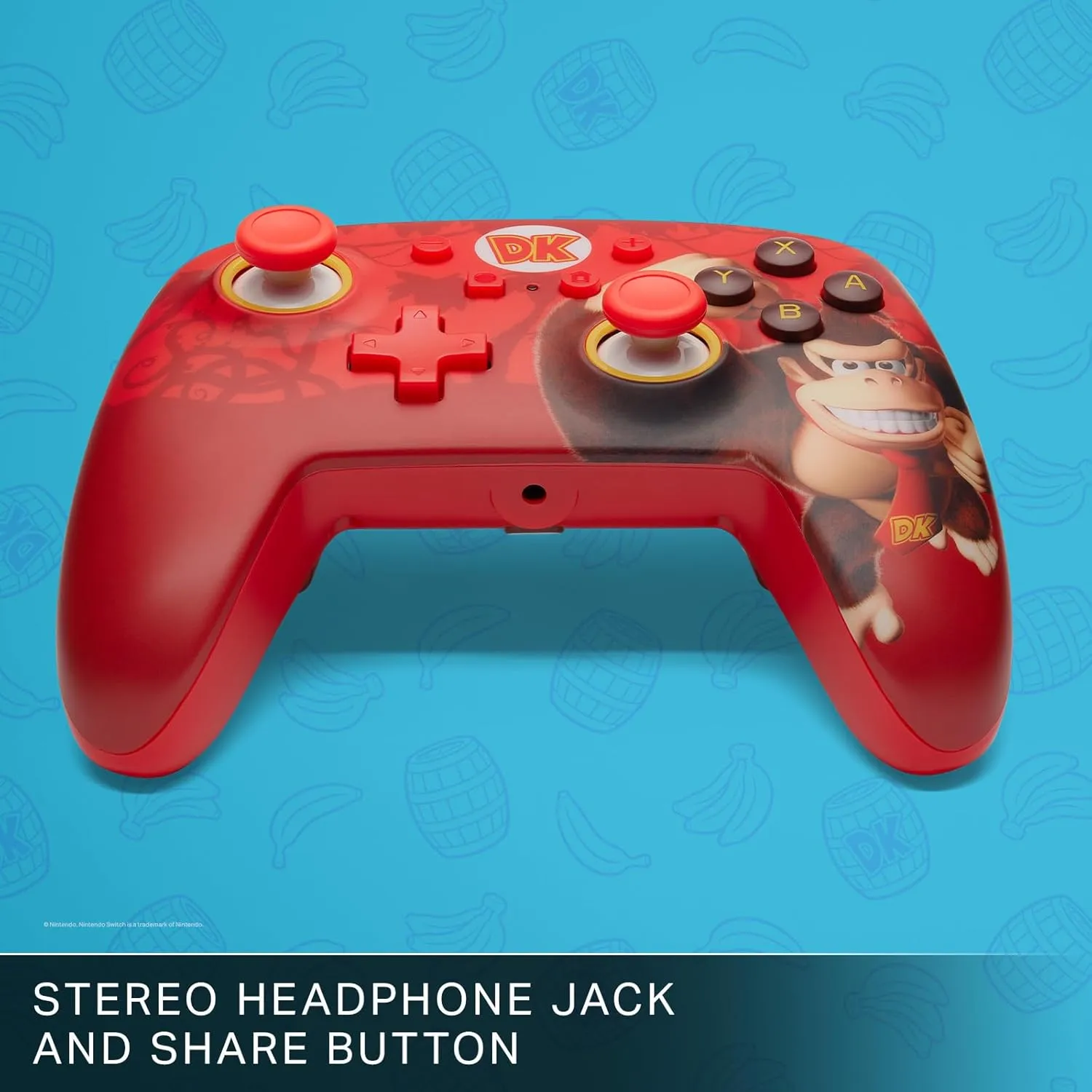 PowerA Enhanced Wired Controller for Nintendo Switch - Donkey Kong Flex, Gamepad, game controller, wired controller, officially licensed