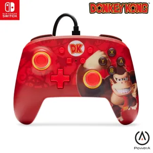 PowerA Enhanced Wired Controller for Nintendo Switch - Donkey Kong Flex, Gamepad, game controller, wired controller, officially licensed