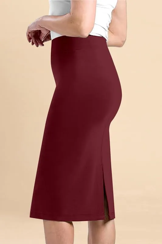TRENDMALLS Women's High Waist Stretch Below Knee Suit Pencil Skirts for Women