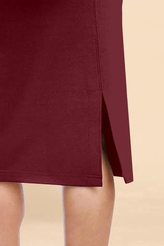 TRENDMALLS Women's High Waist Stretch Below Knee Suit Pencil Skirts for Women